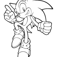 Sonic the Hedgehog with a bag of gifts