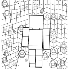 Steve Minecraft in the diamond cave