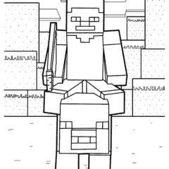 Steve Minecraft Riding a Pig