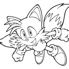 Tails Prower is flying