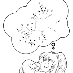 The baby dreams of a unicorn