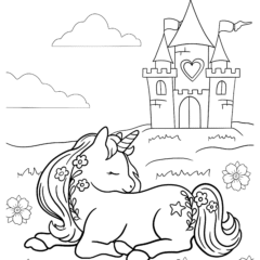 Unicorn in a racing car