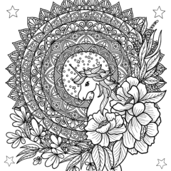 Unicorn Mandala for Adults