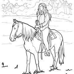 Woman riding a horse